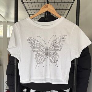 O'Neill White Butterfly Crop Top